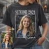 Custom Photo Senior 2026 Graduation Shirt for High School Seniors