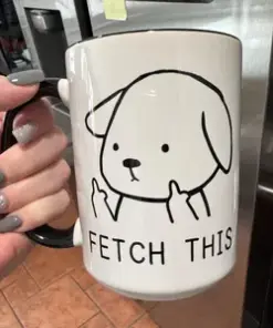 Alternative view of Fetch This Dog Mug – Funny Dog Owner Coffee Cup – Gift for Dog Lovers