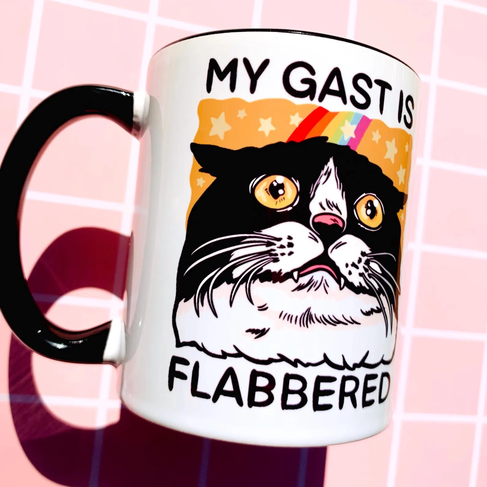 Funny Cat Mug – Goofy Cat Lover Coffee Cup – Sarcastic Meme Gift Idea - Image 3
