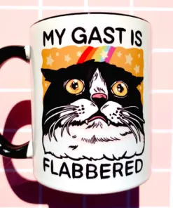 Alternative view of Funny Cat Mug – Goofy Cat Lover Coffee Cup – Sarcastic Meme Gift Idea