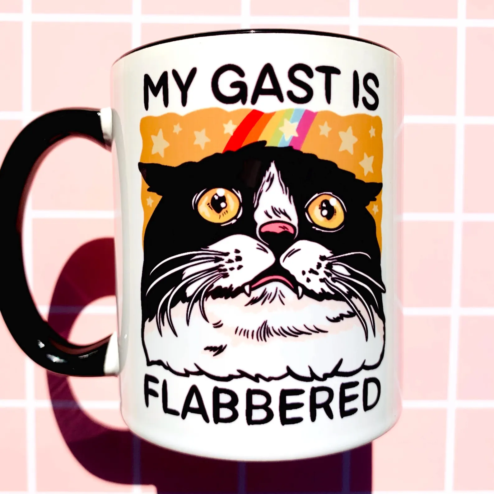 Funny Cat Mug – Goofy Cat Lover Coffee Cup – Sarcastic Meme Gift Idea - Image 2