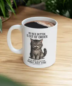 Alternative view of Grumpy Cat Mug – Sarcastic Humor Coffee Cup for Cat Lovers