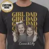 Custom Girl Dad & Mom Photo Shirt – Vintage Retro Family Tee